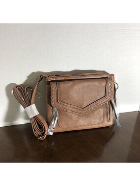 Violet Ray Crossbody In Brown 10” x 8”